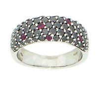 Anello Sommer Donna Pavè in Oro bianco Diamante Black 1.91 Ct 1SOM01-19 - 1SOM01-19